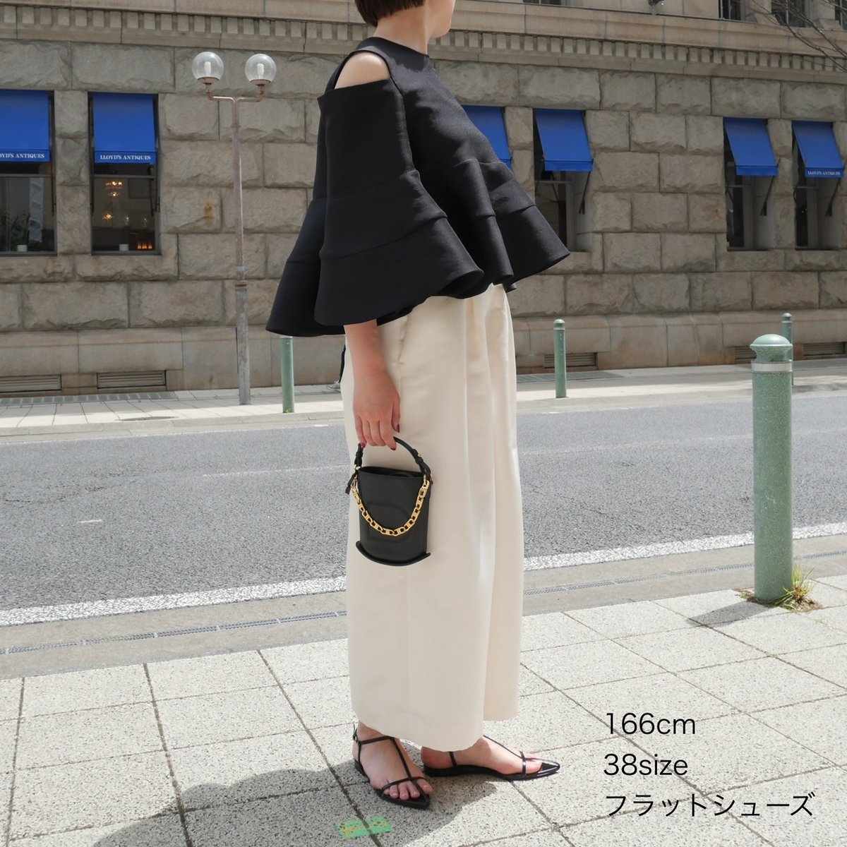 heveサテンフレアガウチョオリーブ36size