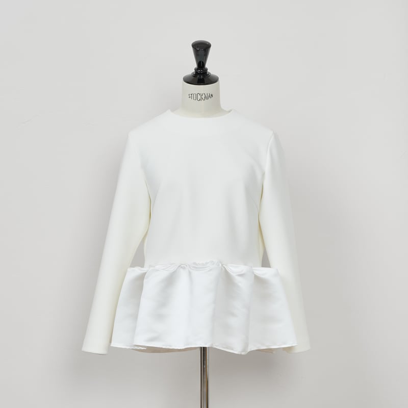 Ripple Peplum Blouse white | HEVE Heve リップルペプラム ブラウス