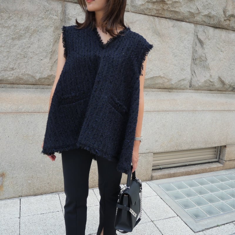 新品未使用　heve ツイードジレ　25AW 2025年最新】HEVE ツイードジレの人気アイテム - メルカリ