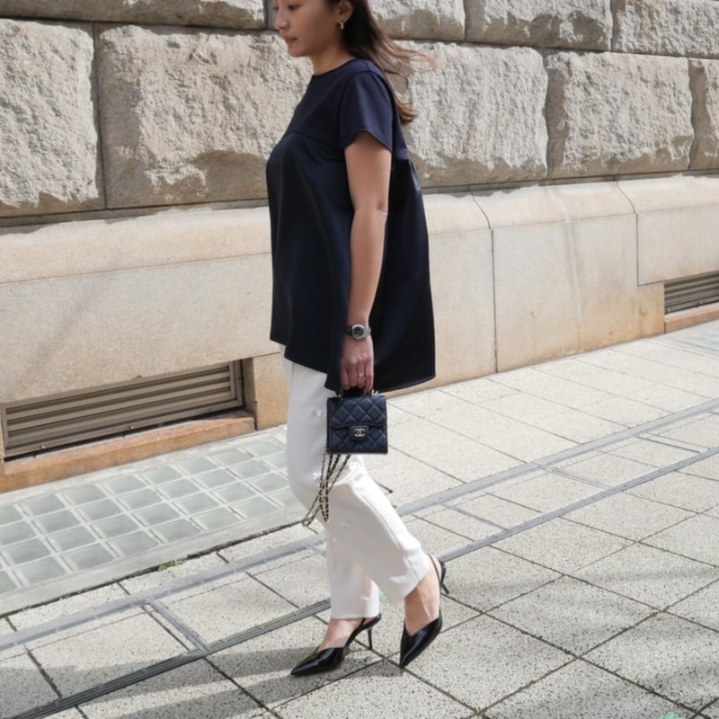 heve ヘイヴ　LADYBUGトップス　Tシャツ　フリー　ブラック Ladybug Tops navy | HEVE