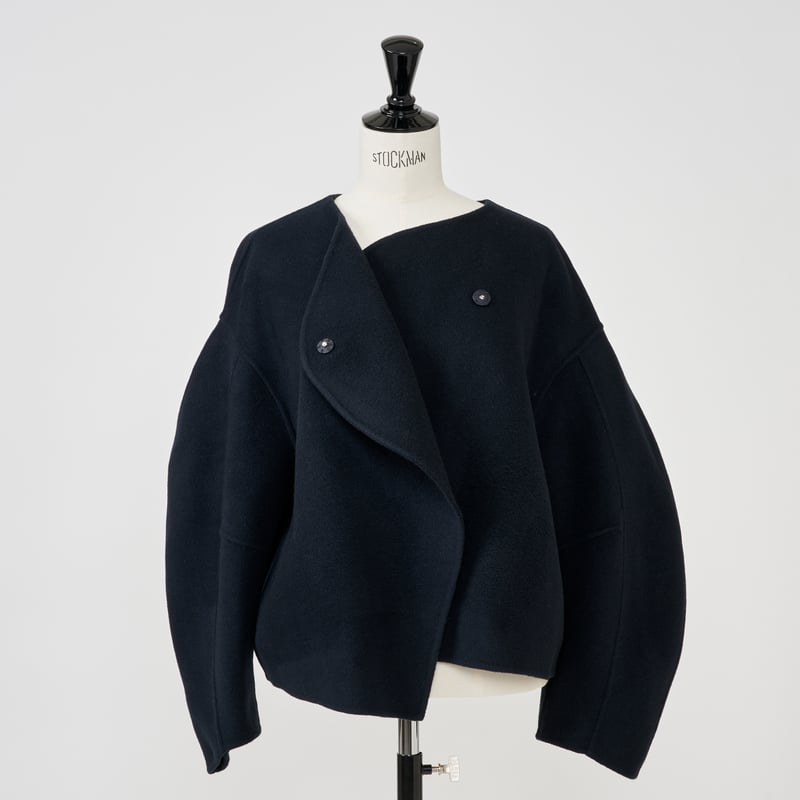 rever jacket coat navy | HEVE