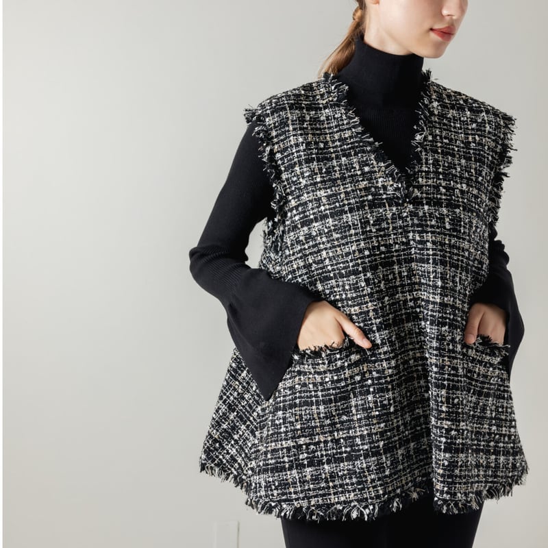 トップス heve Tweed Gilet navy heve Tweed Gilet navy Men's