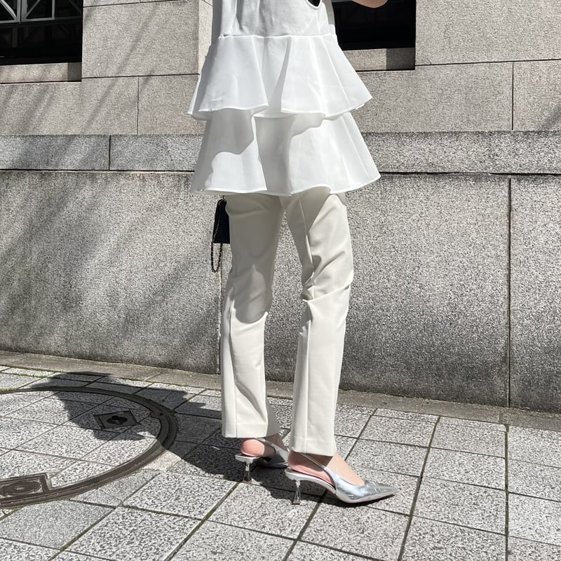 Have へイヴ バーサタイルパギンス スリット ストレッチ パンツ エクリュ Verstile Paggins ecru | HEVE