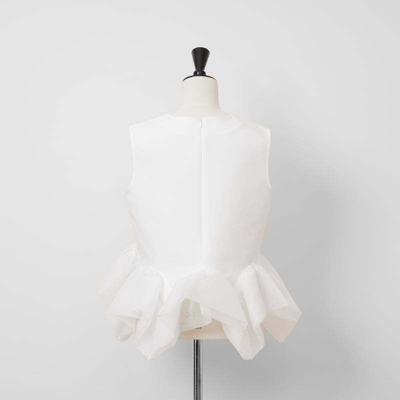 heve Prima Peplum BL white ホワイト 新品タグ付き Prima Peplum Sleeveless white | HEVE