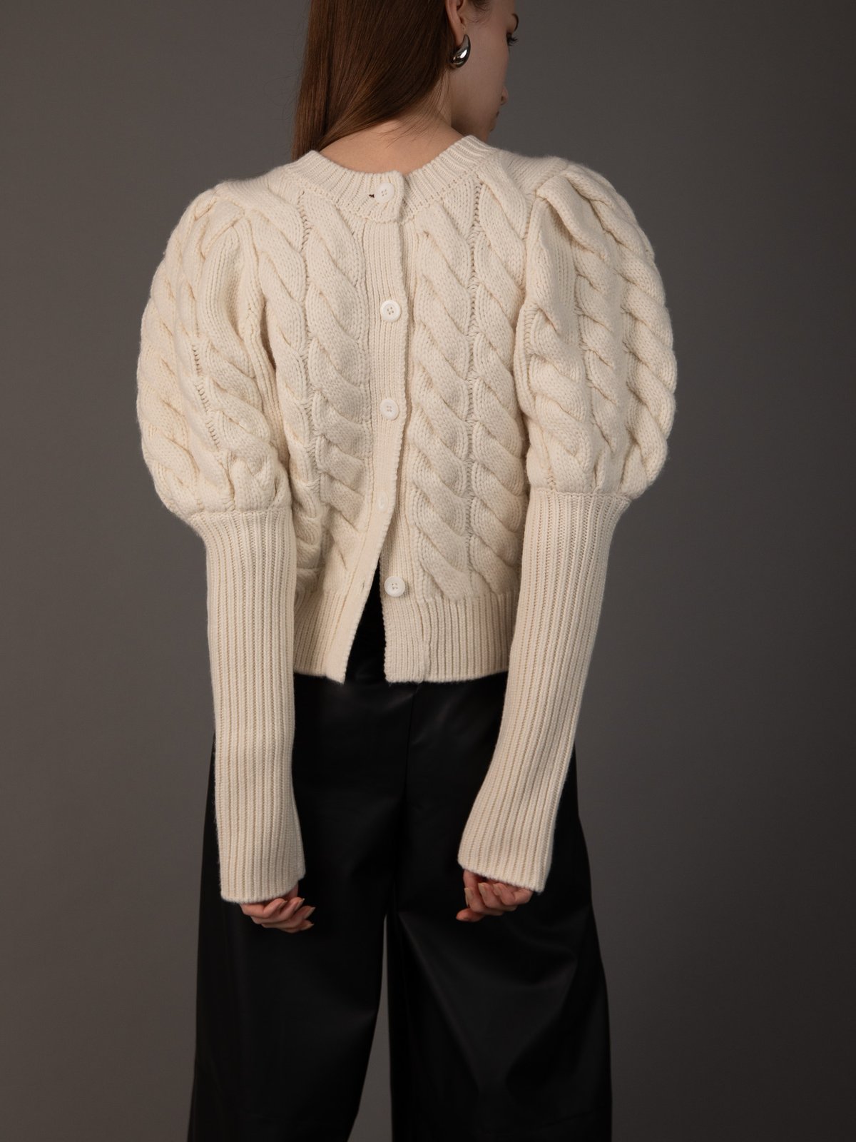 Bubbly 2way Cable Cardigan white | HEVE