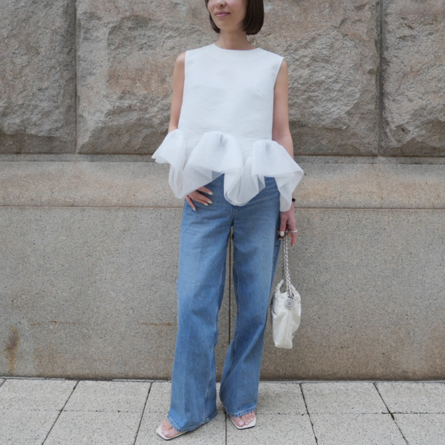 トップス HEVE Prima Peplum BL Prima Peplum Sleeveless navy | HEVE