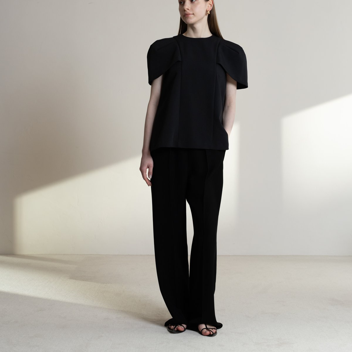 Heve ラバーパンツ ブラック 36 予約】Relax Pants black | HEVE