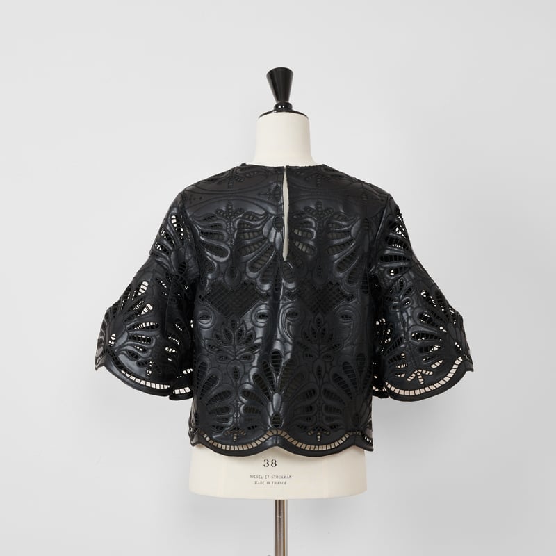 予約】Leather Lace Scalap BL black | HEVE