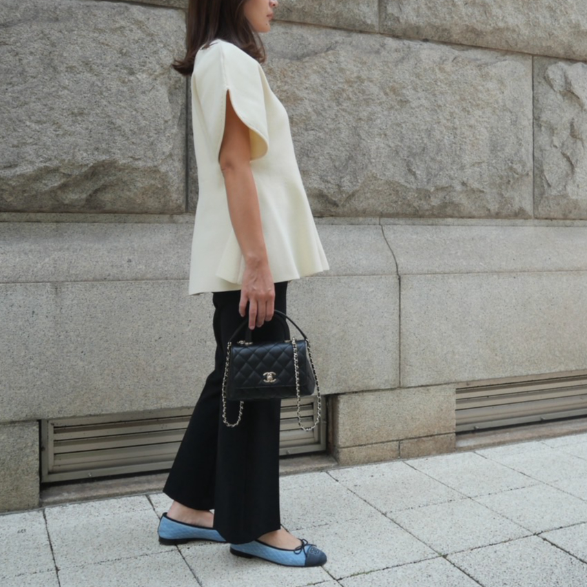 Arch Peplum knit ivory | HEVE