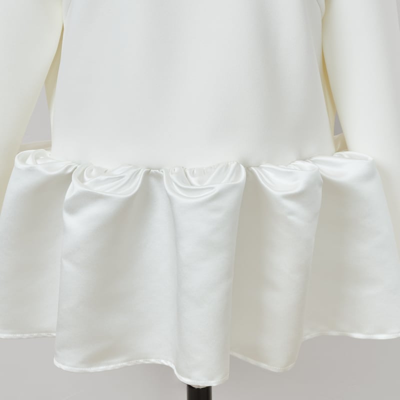 専用 極美品 Heve タフタバルーンブラウス ホワイト 完売 Ripple Peplum Blouse white | HEVE