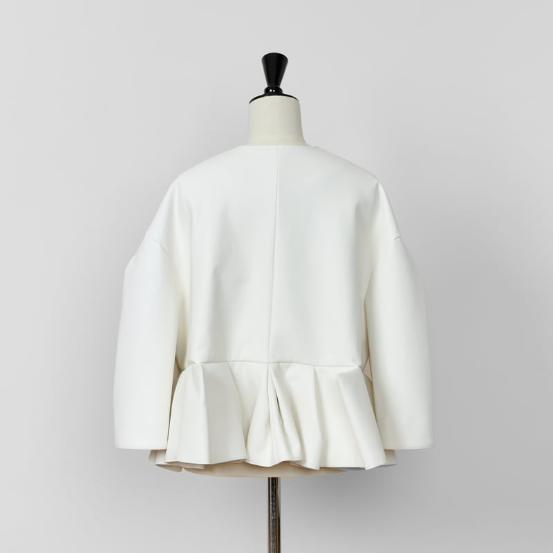 Heve【新品】Petal Form Blouson　ペプラムレザーblack Petal Form Blouson black | HEVE