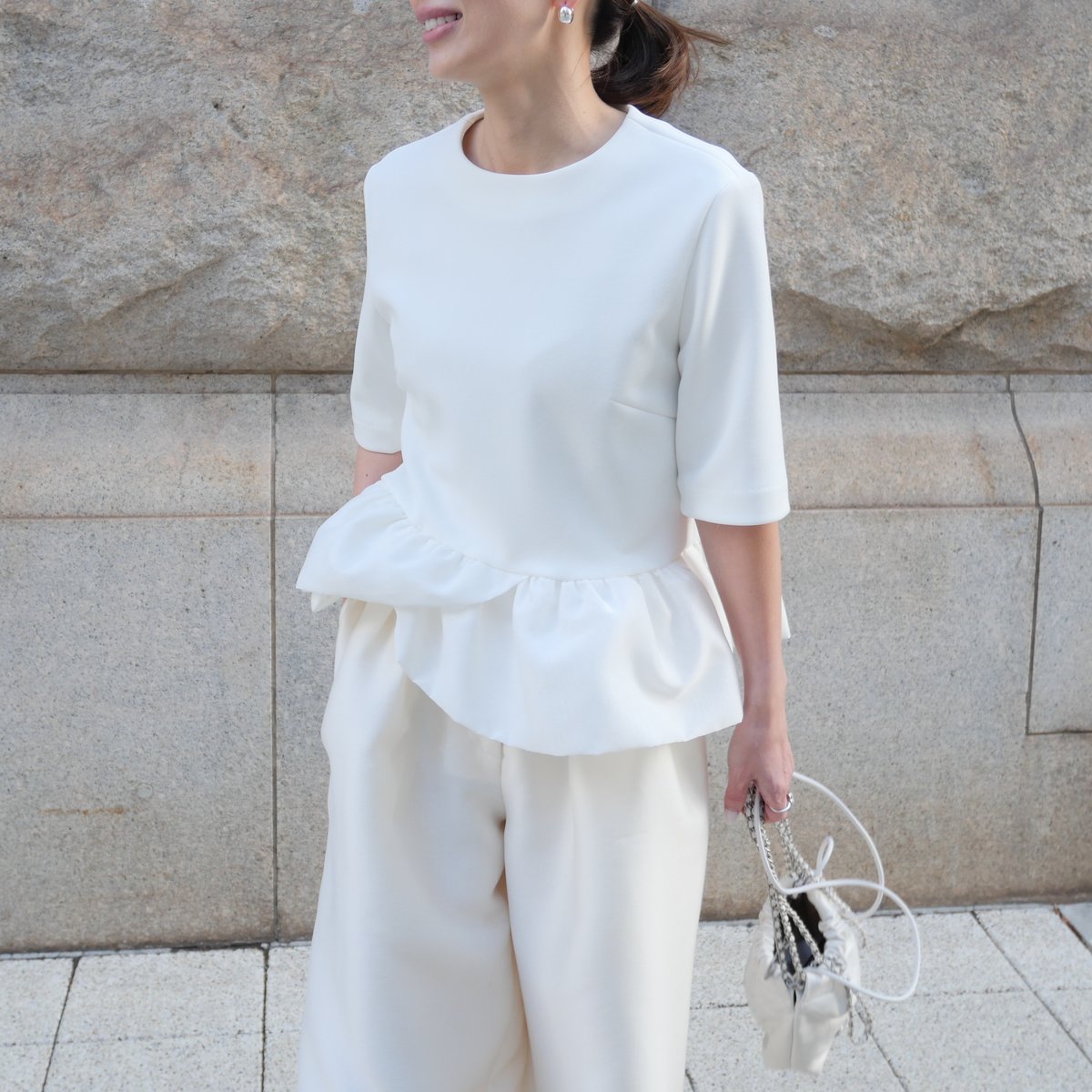 HEVE PEONYペプラムBLネイビー