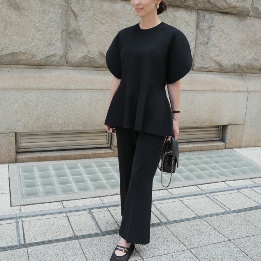 Arch Peplum knit black | HEVE