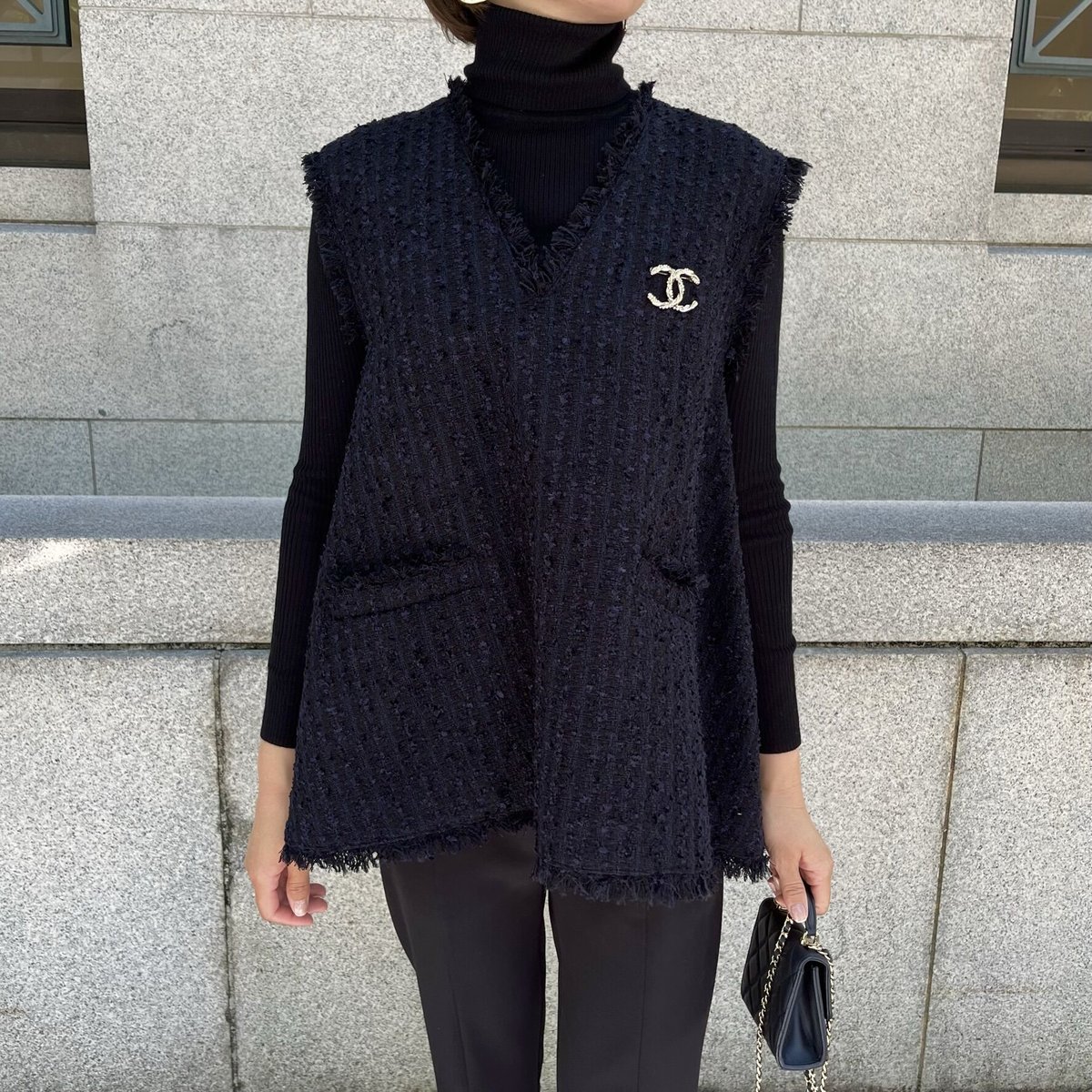 Tweed Gilet navy | HEVE