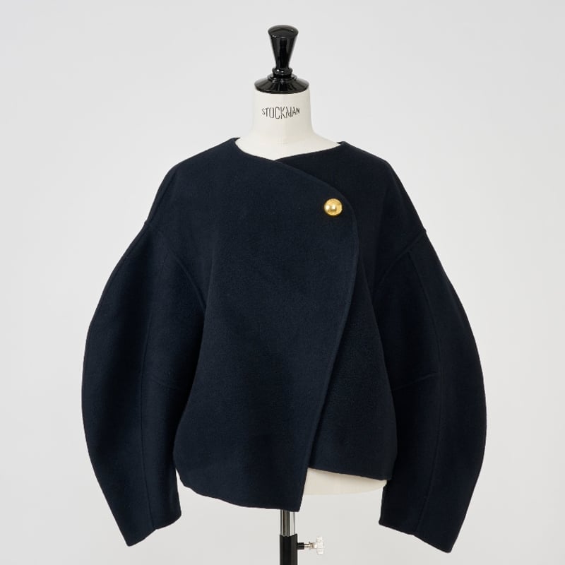 rever jacket coat navy | HEVE