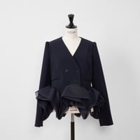 予約】Prima Peplum blouse black | HEVE