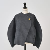 <新品未使用>Heve rever jacket coat グレー rever jacket coat white | HEVE