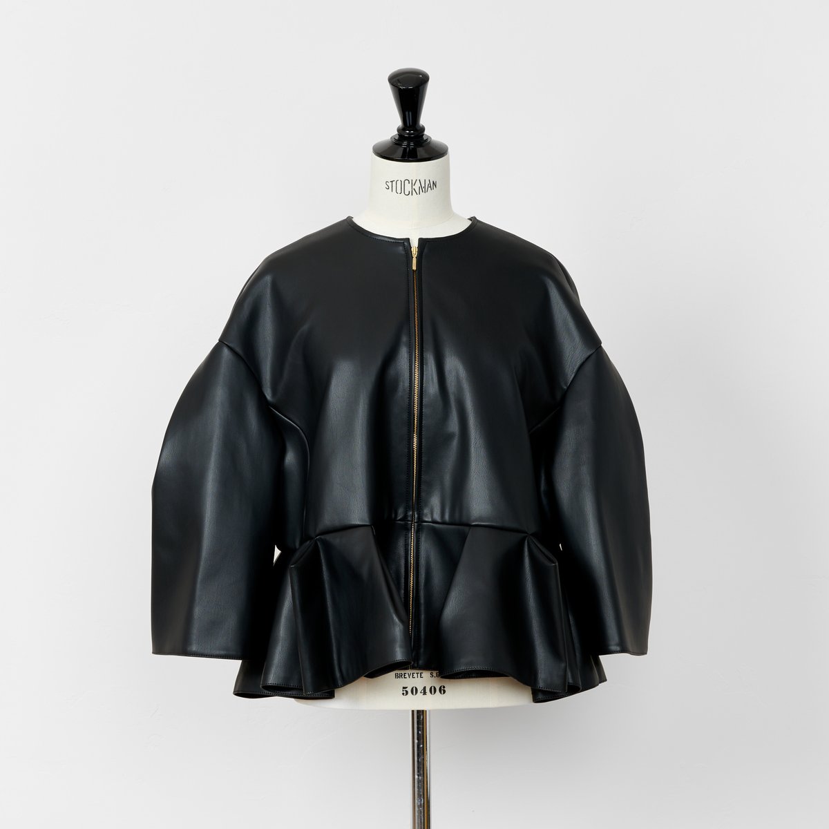 Heve【新品】Petal Form Blouson　ペプラムレザーblack Petal Form Blouson black | HEVE