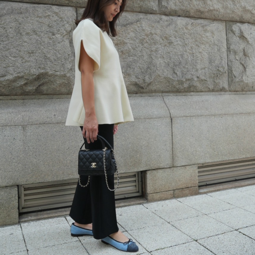 Arch Peplum knit ivory | HEVE