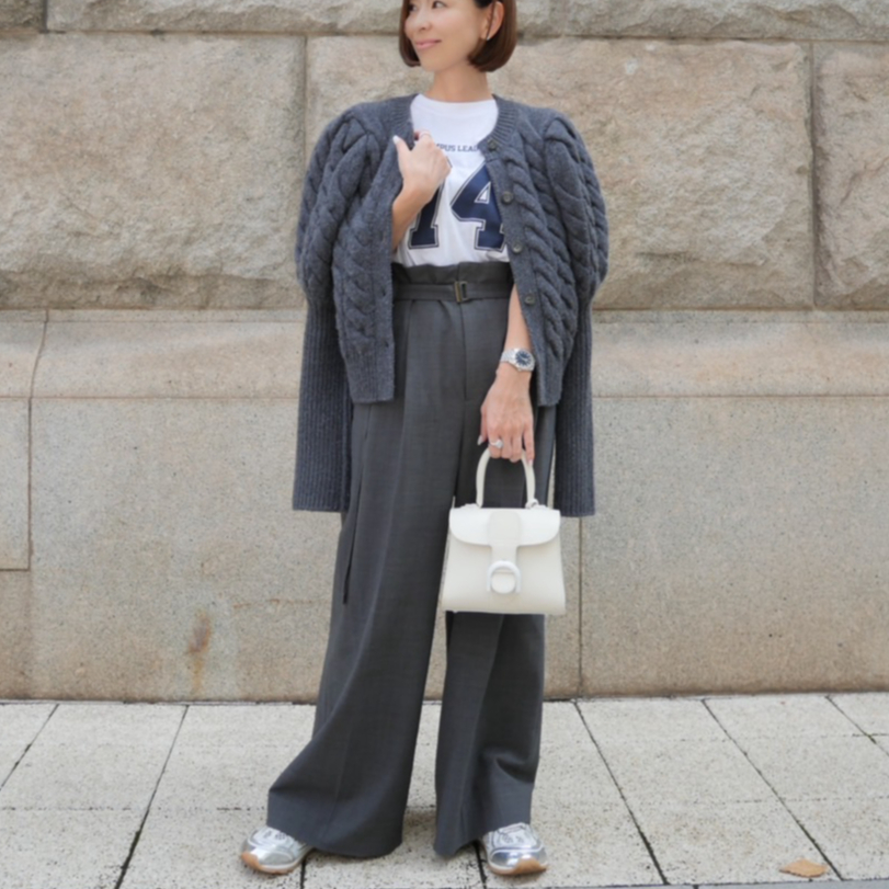 Bubbly 2way Cable Cardigan charcoal | HEVE