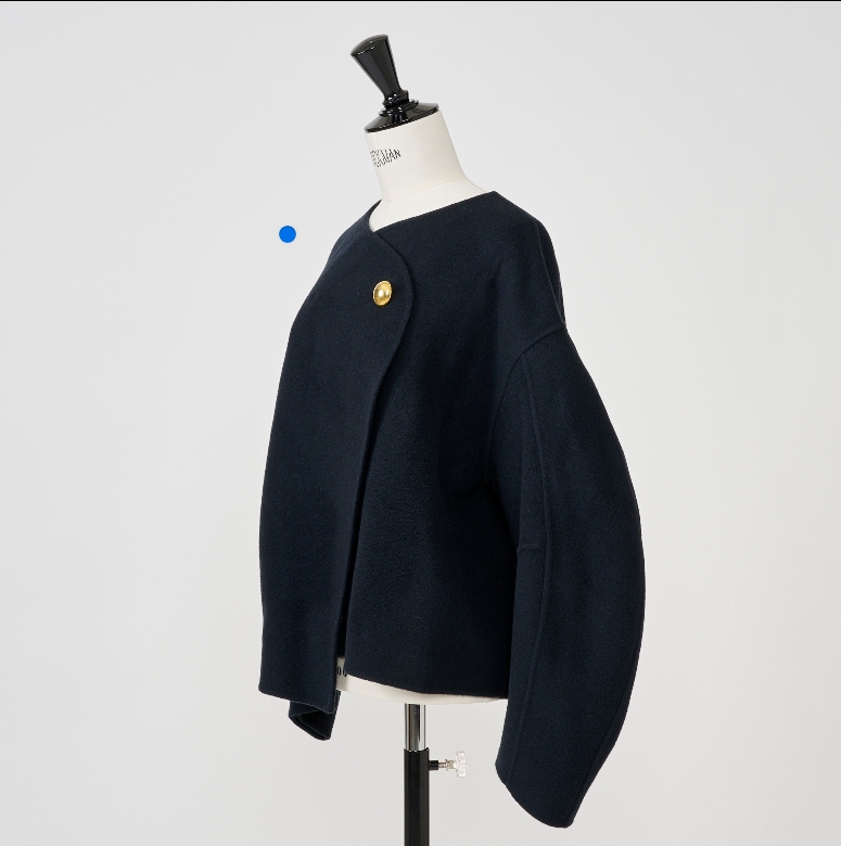 rever jacket coat navy | HEVE