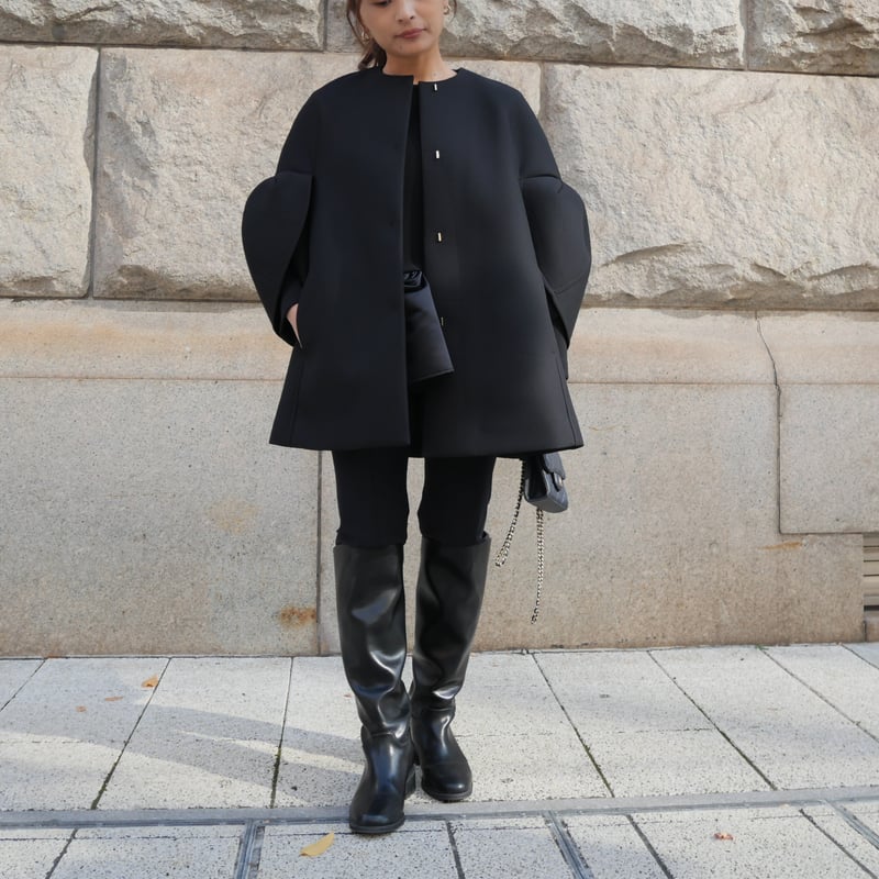 予約】Tulip Sleeve Bonding Coat | HEVE