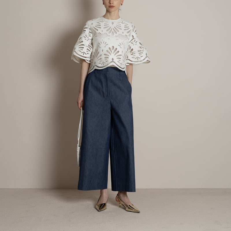再予約】Leather Lace Scalap BL white | HEVE