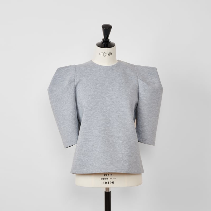 予約】Puff Shoulder Tops gray | HEVE