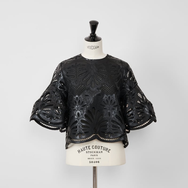 再予約】Leather Lace Scalap BL black | HEVE