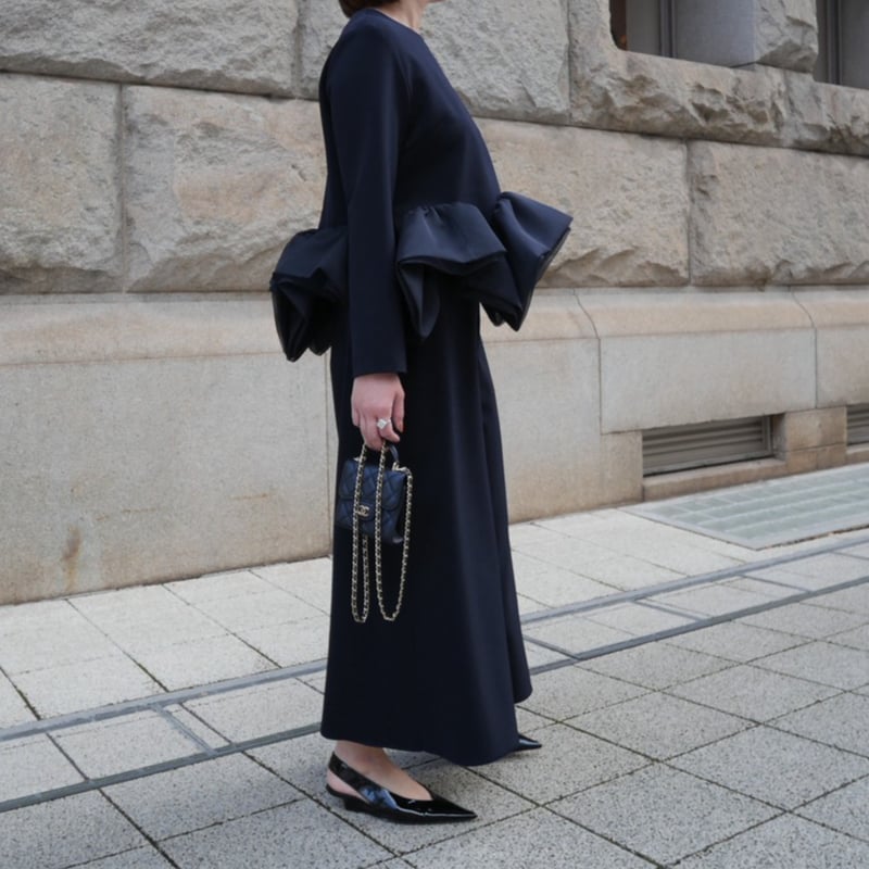 新品 heve Prima Flare Gaucho PT ガウチョパンツ 36 Prima Flare Gaucho PT navy | HEVE
