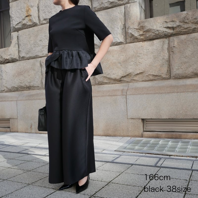 【美品・人気】ヘイブ heve へイヴ リボンドットパンツ 黒 ブラック 38 Heve へイヴ リボンドットパンツ ブラック 38 新品 タグ付き