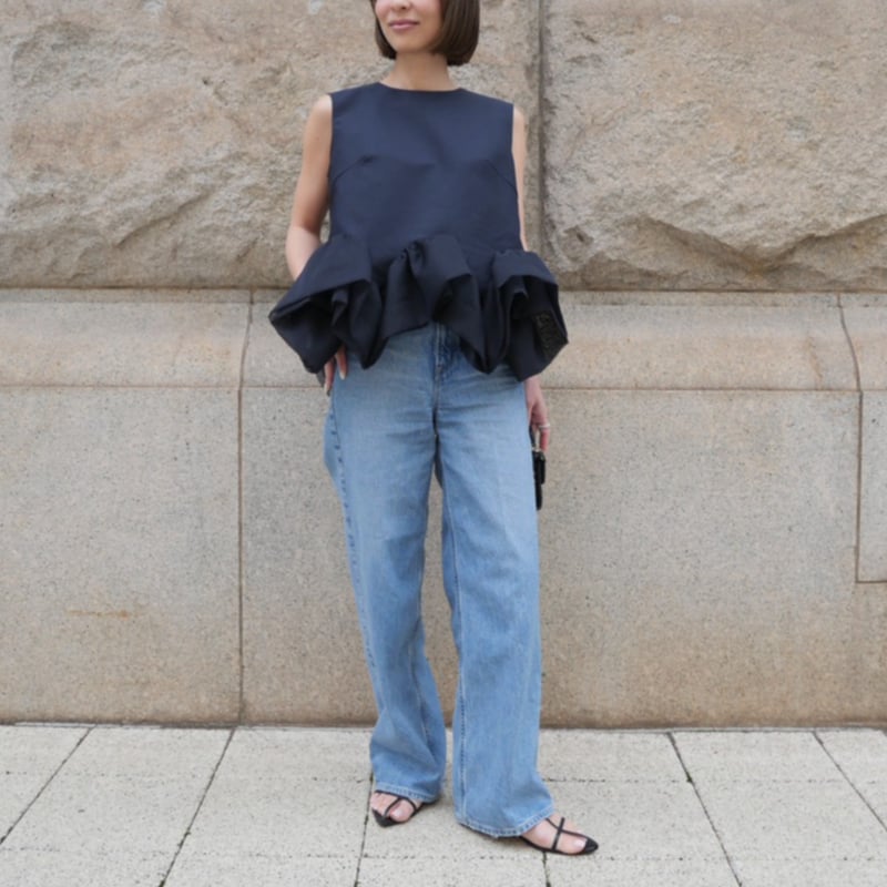 トップス HEVE Prima Peplum BL Prima Peplum Sleeveless navy | HEVE