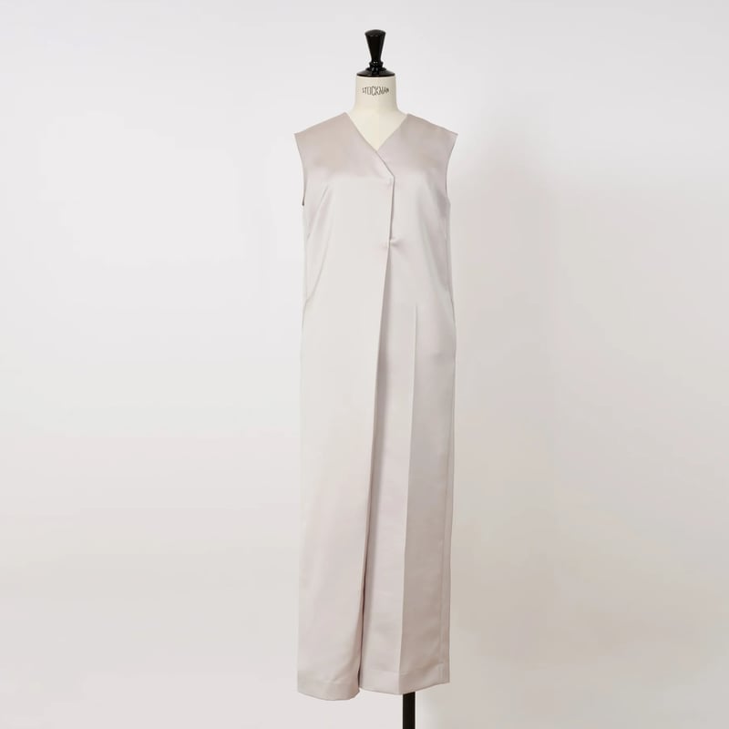 Heve ヘイヴ Vネックオールインワン グレージュ 38 【タグ付】 サテン Satin all-in-one graige | HEVE
