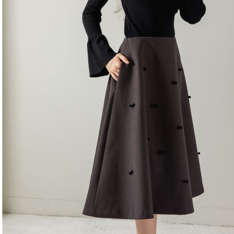 新品タグ付♡ Heve ベロア リボン スカート heve ベロアリボンスカート- 