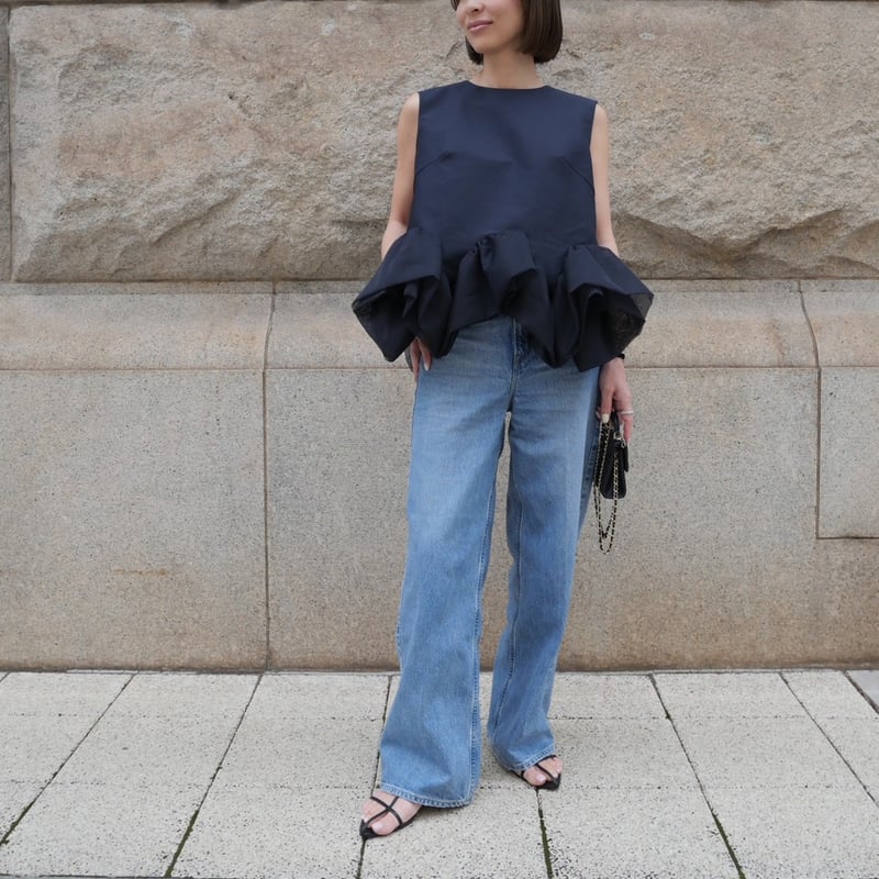 Prima Peplum Sleeveless navy | HEVE