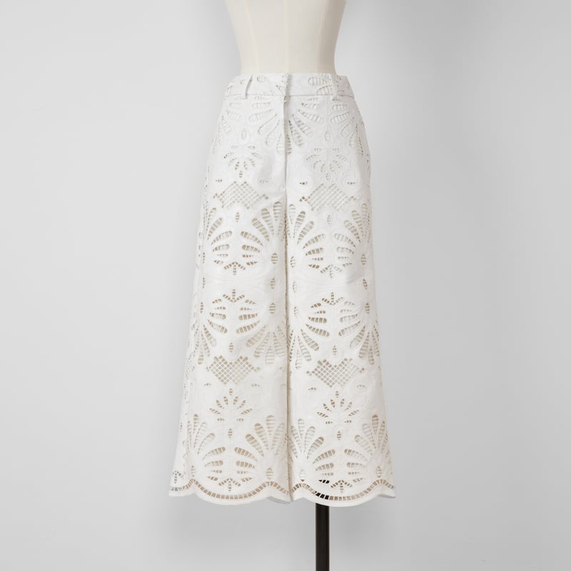 HEVE Funcouture Leather PT white ガウチョパンツ HEVE Funcouture Leather PT white ガウチョパンツ heve Funcouture