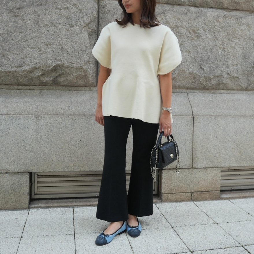 Arch Peplum knit ivory | HEVE