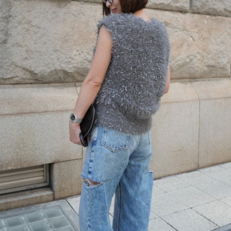 heve Tinker Knit gray ティンカーニット グレー ベスト Tinker Knit gray | HEVE