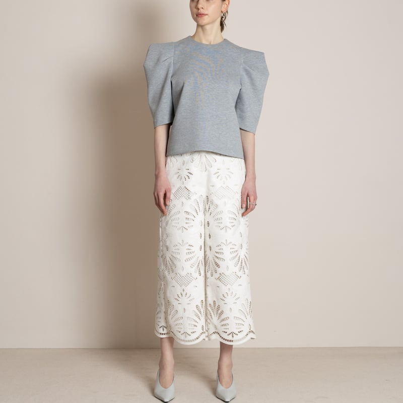 再予約】Leather Lace Scalap PT white | HEVE