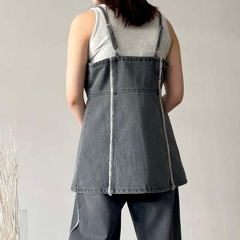 デニムフリンジWZIPキャミソール | LIFESTYLESHOP WEL