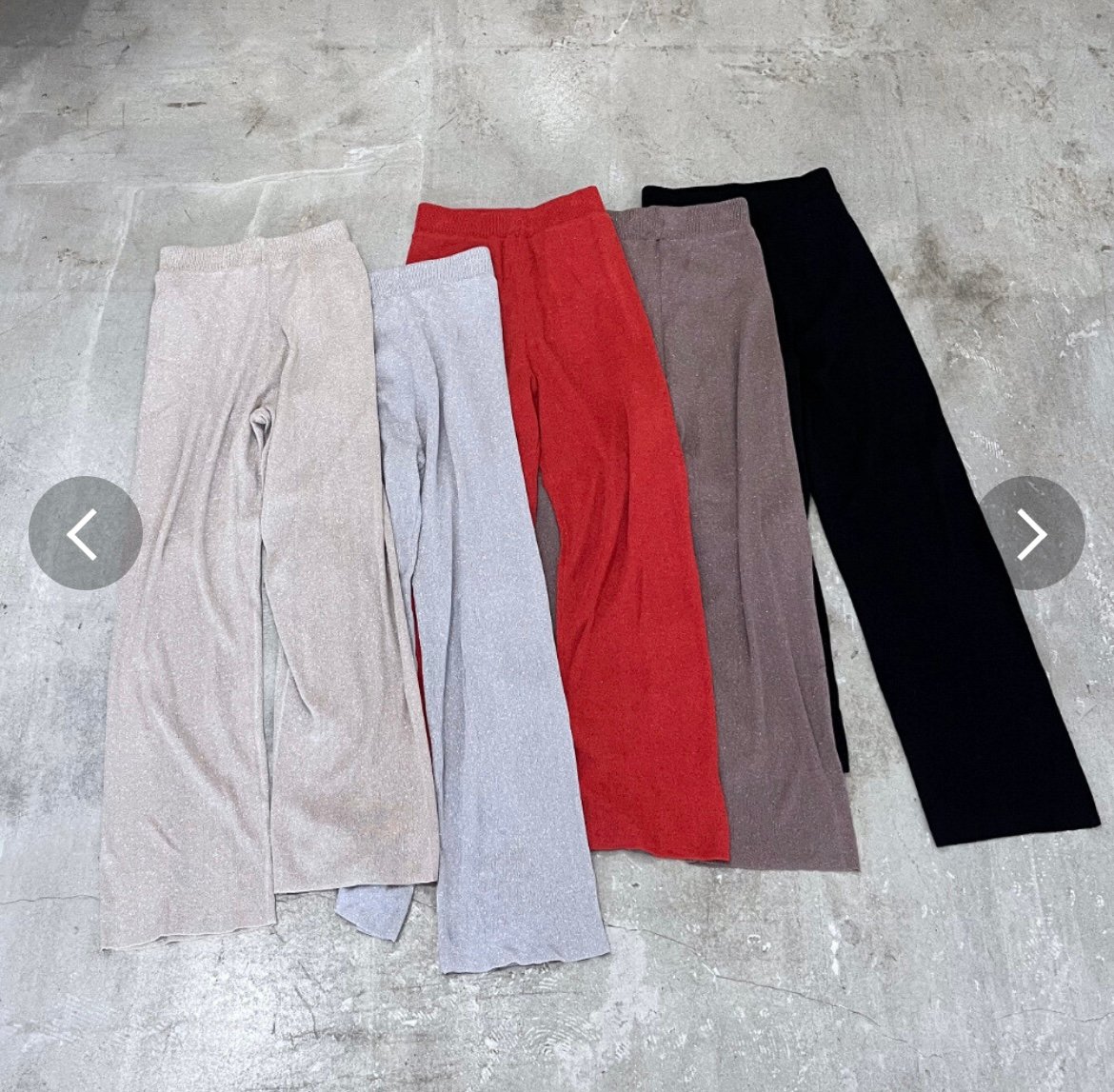MISSONI ラメニットパンツ ラメ入りストレートロングパンツ