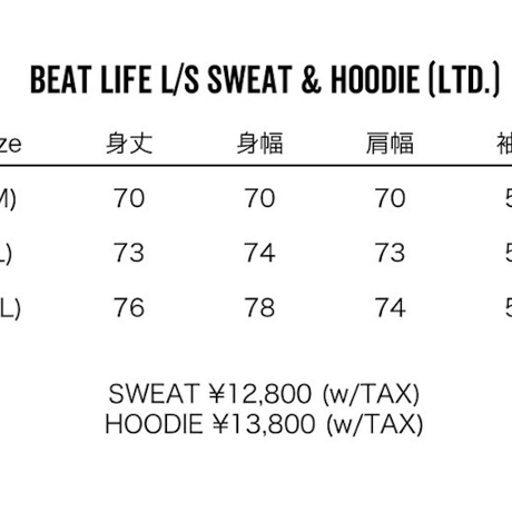 BEAT LIFE/SWEATSHIRTS