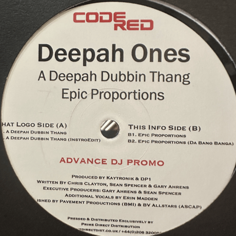 Deepah Ones (DJ Spen + Karizma)/A Deepah Dubbin Thang