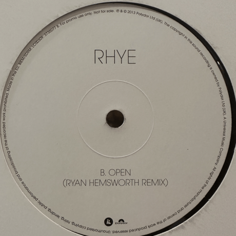 Rhye/Open Remixes