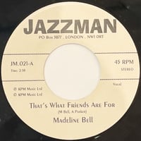 Madeline Bell & Alan Parker/That's What Friends Are For-7inch-