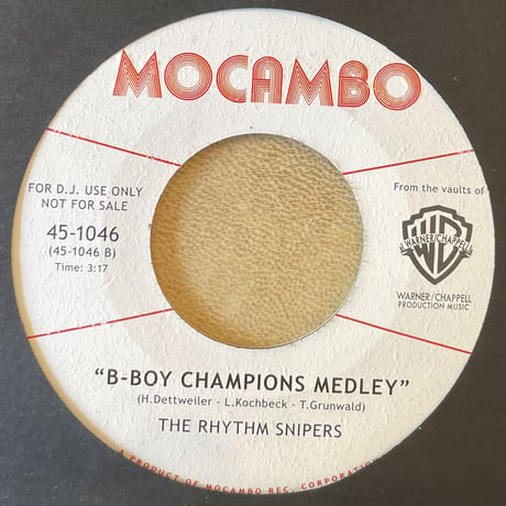 The Rhythm Snipers/Standing Rock/B-Boy Champions Medle-7inch-