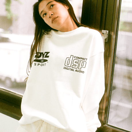 Diaspora Skateboads/SYMBIOSIS Crewneck Sweatshirt-White-