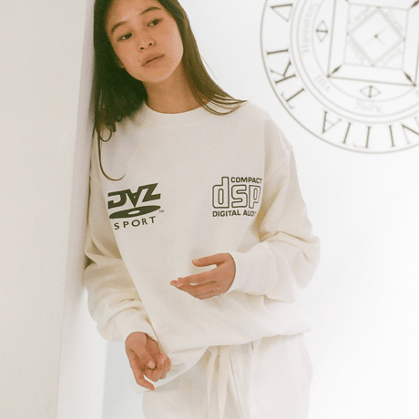 Diaspora Skateboads/SYMBIOSIS Crewneck Sweatshirt-White-