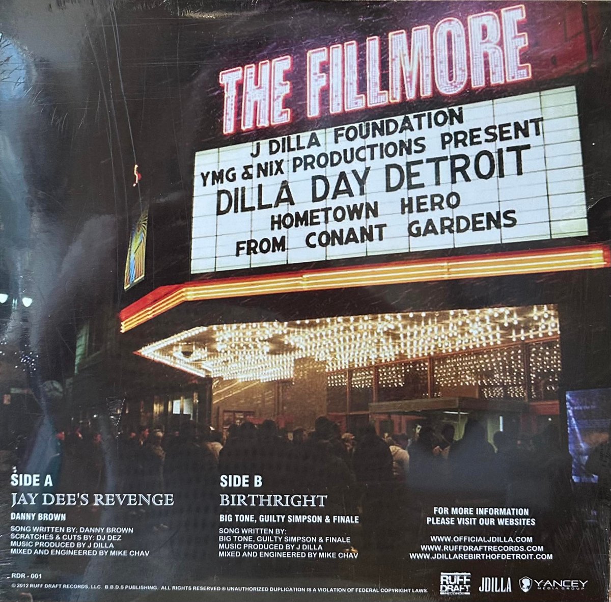 J Dilla/Jay Dee's Revenge b/w Birthright-10inch