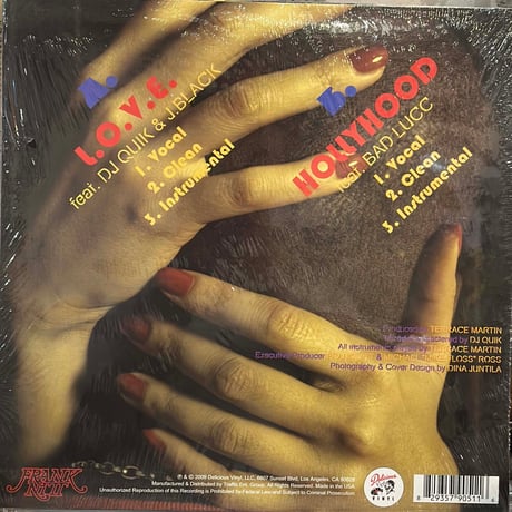 Frank Nitt (Frank ‘n’Dank) /Love Feat.DJ Quik / Hollyhood Feat.Bad Lucc